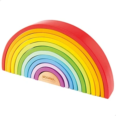 Afbeelding van ColorBaby 49305 Woomax regenboog, hout, XL, 18 m