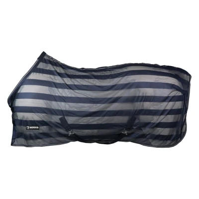 Image de Horka Couverture Anti Mouches avec des Rayures Bleu 135/185