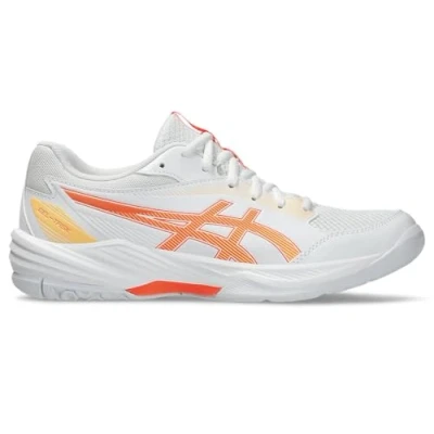 Afbeelding van Asics GEL TASK 4 Handbalschoenen, Dames, Maat: 40.5, White/vivid coral Imitatieleer/ textiel