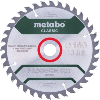 Afbeelding van Metabo PRECISION CUT WOOD CLASSIC 628659000 Cirkelzaagblad 160 x 20 1.4 mm Aantal tanden: 36 1 stuk(s)