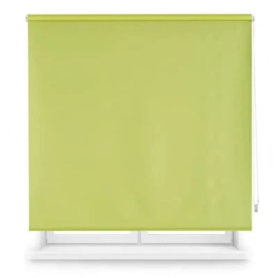 Afbeelding van INTERBLIND Premium uni verduisterend rolgordijn effen uitstekende kwaliteit 100 x 230 cm pistache, thermische pistache