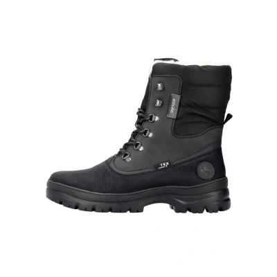 Afbeelding van Rieker Veterboots, Heren, Maat: 43, Black Leer en imitatieleer