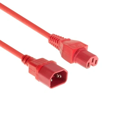 Afbeelding van ACT AK5336 Netsnoer Stroomkabel C14 C15 Rood 5 meter