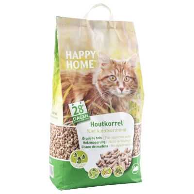 Afbeelding van Happy Home Natural Houtkorrel Kattenbakvulling 20 l