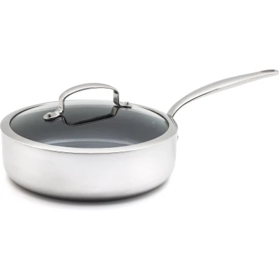 Afbeelding van Greenpan Barcelona 3 ply Rechte Sauteerpan Met Deksel 24cm / 3.10l
