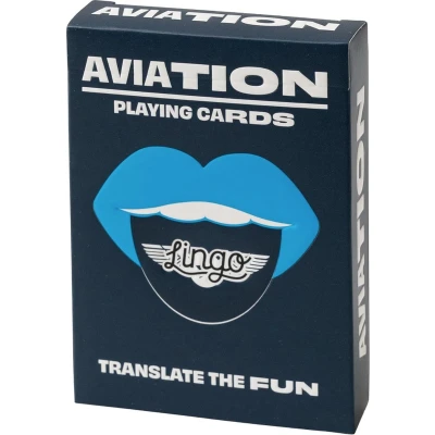 Afbeelding van Lingo Aviation/Luchtvaart speelkaarten playingcards reis flashcards jong en oud leer luchtvaart woordenschat op een leuke gemakkelijke manier 52 essentiële vertalingen Leren reizen spelen ‎8.99x6.5x1.78cm 91g