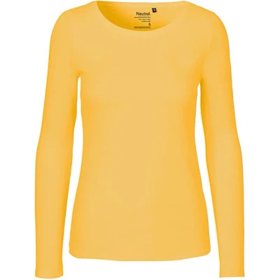 Afbeelding van Ladies Long Sleeve T Shirt met ronde hals Yellow XS
