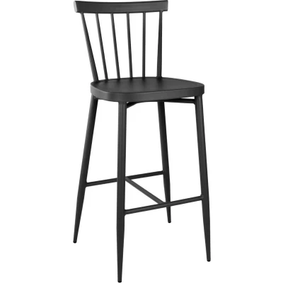 Afbeelding van Bolero Windsor Aluminium Zwarte Hoge Krukken (pak van 2) DX688 Horeca &amp; Professioneel