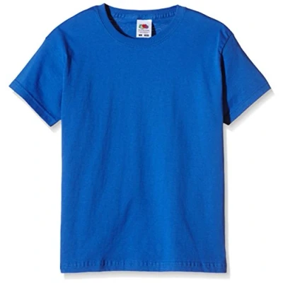 Afbeelding van Fruit of the Loom Original uniseks T shirt voor kinderen, Blauw (Royal Blue)