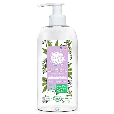 Afbeelding van Pulpe de Vie Volume &amp; Grow Shampoo gecertificeerd BIO Bob Marl&#039;hair XL 400 ml Anti gaspis! Hennep Volumineus gezond haar Biologisch