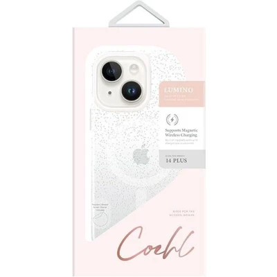 Afbeelding van UNIQ Coehl Lumino Back Cover hoesje met MagSafe voor Apple iPhone 15 Plus/14 Plus Zilver
