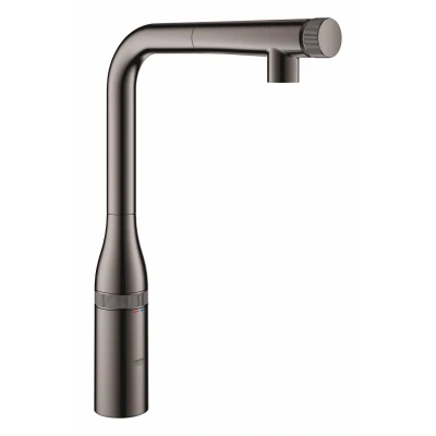 Afbeelding van GROHE Essence Smartcontrol Keukenkraan uittrekbare sproeikop 360 graden draaibaar hard graphite (antraciet) 31615A00