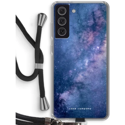 Afbeelding van hoesje met Koord geschikt voor Samsung Galaxy S21 FE Nebula Telefoonhoesje Zwart Bescherming aan alle Kanten en Over de Schermrand