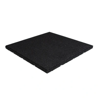 Afbeelding van Wovar Rubberen tegel Zwart 50 x 2.5 cm Dempende Valtegels Per stuk