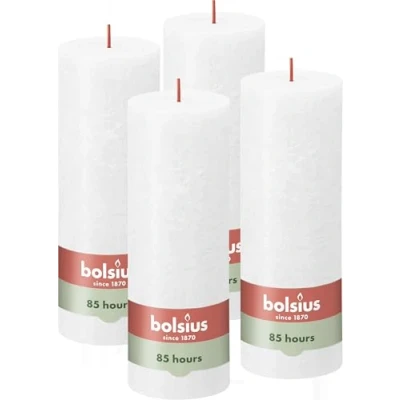Afbeelding van Stompkaarsen Shine 4 st rustiek 190x68 mm wolkenwit