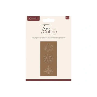 Afbeelding van CC Tea&amp;Coffee Mini Collection 2D Embossingfolder 2.75x5.75 I Love you a Latte