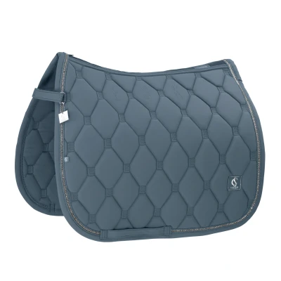 Image de Eskadron Tapis de Selle Classic Sports Softshell Crystal Dressage Steel BlueVendu par Agradi