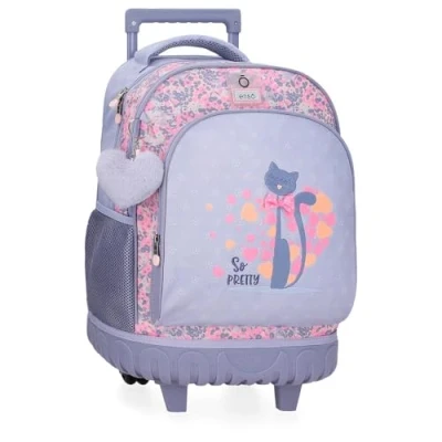 Afbeelding van Enso So Pretty Rugzak met 2 wielen, Meerkleurig, 33 x 44 21 cm, polyester, wielen