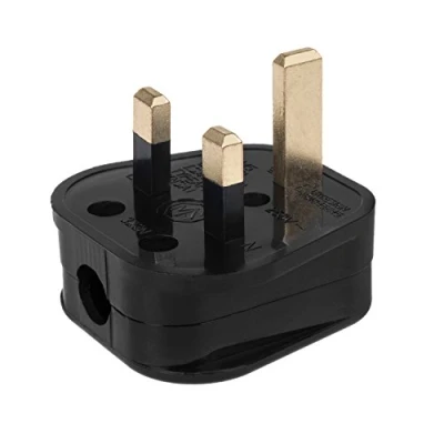 Afbeelding van Maclean UK stekker zwart voor kabelmontage Plug model MCE193