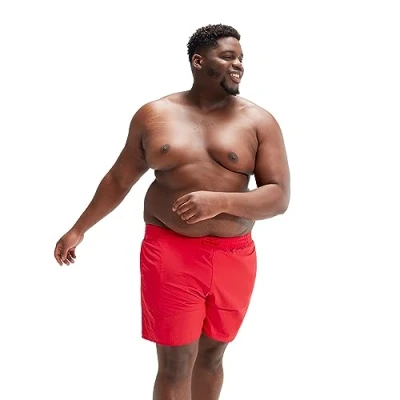 Image de Speedo Essentials Short de bain grande taille 40,6 cm pour homme Maillots grands et grands, Fed Red, 3XL