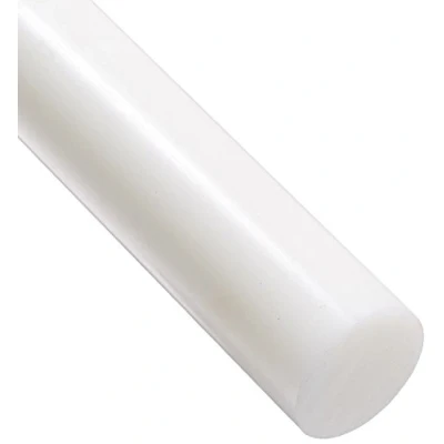 Afbeelding van Ronde schacht van HDPE, transparant, wit, 50 mm diameter x 300 lengte, PE 500 klasse A