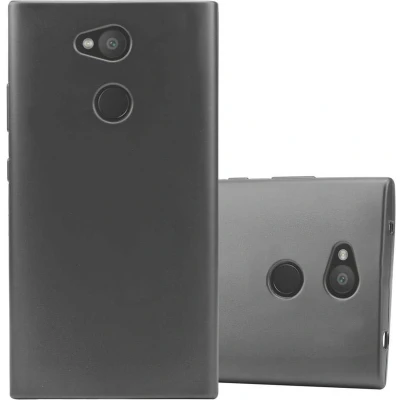 Afbeelding van Cadorabo Hoesje geschikt voor Sony Xperia L2 in METALLIC GRIJS Beschermhoes gemaakt van flexibel TPU silicone Case Cover