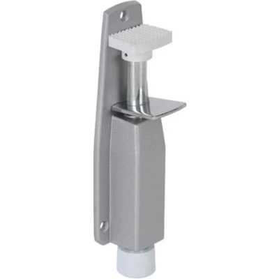 Afbeelding van Perel Deurstopper, met voetbediening, metaal rubber voet, 48 x 202 43 mm, 1 stuk