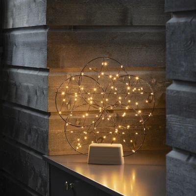 Afbeelding van kerstdecoratie Ronde met 100 micro LED&#039;s 5 Cirkels