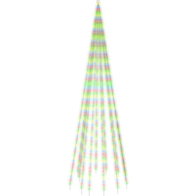 Afbeelding van Vlaggenmast kerstboom 732 LED&#039;s meerkleurig 500 cm