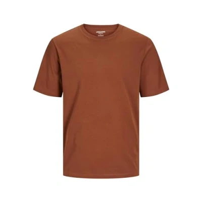 Image de JACK &amp; JONES T shirt uni à col rond pour homme, Mocha Bisque., M