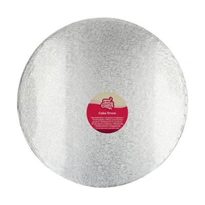 Afbeelding van FunCakes Cake Drum Rond Zilver Ø40,5 cm / 12 mm Taartonderlegger Taartkarton