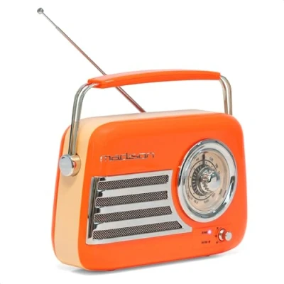 Afbeelding van Madison Freesound VR40OR Oranje oplaadbare retro radio