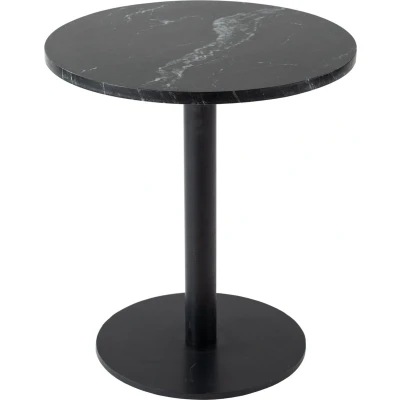 Afbeelding van Kick bijzettafel Marble rond hoog Zwart