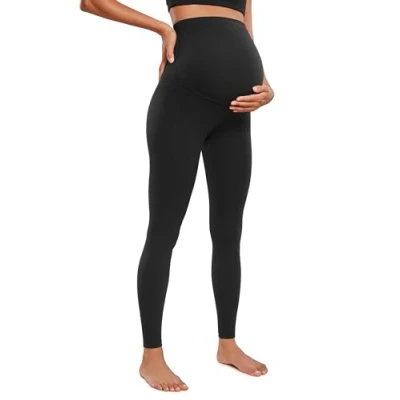 Afbeelding van CRZ YOGA Butterluxe Legging de maternité pour femme 71,1 cm d&#039;entraînement grossesse, soutien du ventre doux, Noir, 40