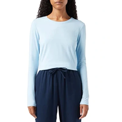 Image de Amazon Essentials T Shirt Col Rond à Manches Longues Coupe Classique (Grandes Tailles Disponibles) Women&#039;s, Bleu Ciel, XXL
