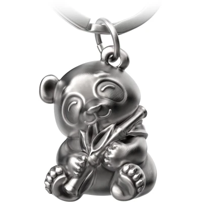 Afbeelding van FABACH panda sleutelhanger Tao schattige beer geluksbeer voor beste vriendin cadeau berenliefhebbers, Antieke zilver, Modern