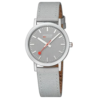 Afbeelding van Mondaine M660.30314.80SBH Horloge Textiel Grijs 36mm