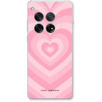 Afbeelding van Case Company® hoesje geschikt voor OnePlus 12r Hart Roos Soft Cover Telefoonhoesje Bescherming aan alle Kanten en Schermrand