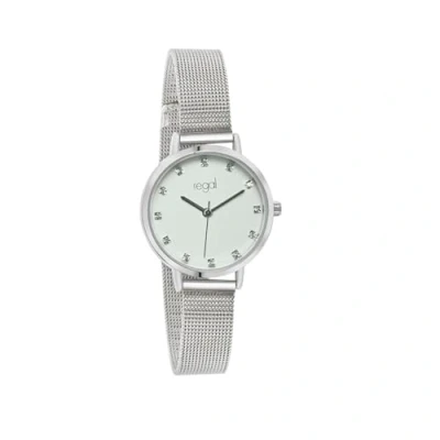 Afbeelding van Regal mesh Sparkle dameshorloge zilverkleurig
