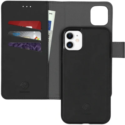 Afbeelding van iMoshion Hoesje Geschikt voor iPhone 11 Met Pasjeshouder Uitneembare 2 in 1 Luxe Bookcase Zwart