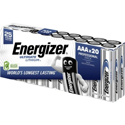 Afbeelding van Energizer Ultimate Lithium Wegwerpbatterij AAA 20 stuks