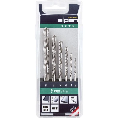 Afbeelding van Alpen 0000111806100 HSS Metaal spiraalboorset 6 delig Cilinderschacht 1 stuk(s)