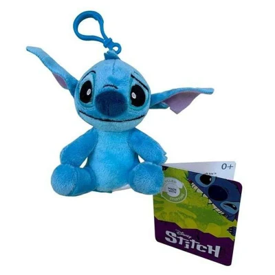 Afbeelding van Simba Disney Stitch 6315870053 Knuffel met sleutelhanger clip, 10 cm, zacht en aangenaam materiaal, officieel product, geschikt vanaf 1 jaar