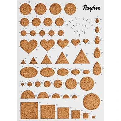 Afbeelding van Rayher Quilling Gabarit av. kurkplaat en naalden, div. vormen, 71932000