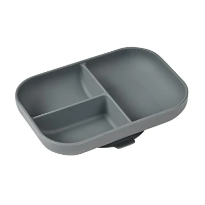 Afbeelding van Béaba Silicone bordje Gecompartimenteerd Grijs