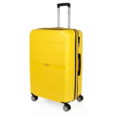 Afbeelding van JASLEN Reiskoffer set 3 stuks. Grote koffer, middelgrote koffer in cabinekoffer. Game Resistant Reiskoffers. TSA hangslot. 161400, Geel