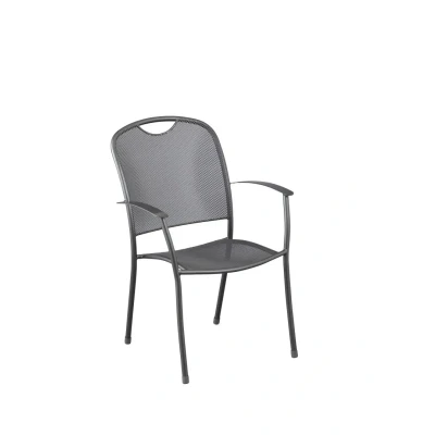 Afbeelding van ENGARDEN By Kettler Kos Stapelbare Tuinstoel Antraciet Grijs Tuinstoelen