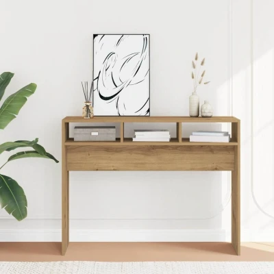 Afbeelding van vidaXL Wandtafel 105x30x80 cm bewerkt hout artisanaal eikenkleur