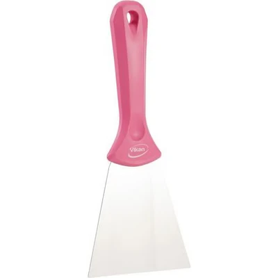 Afbeelding van Vikan Handschrapers en Krabbertjes Hygiene Handschraper met RVS Blad Roze 100mm