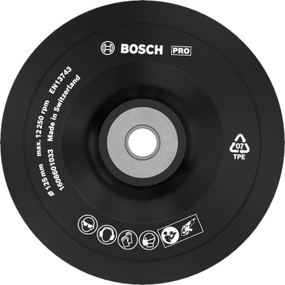 Image de BOSCH 1608601033 tampon d&#039;appui en caoutchouc 125 mm, 12,500 o.p.m.